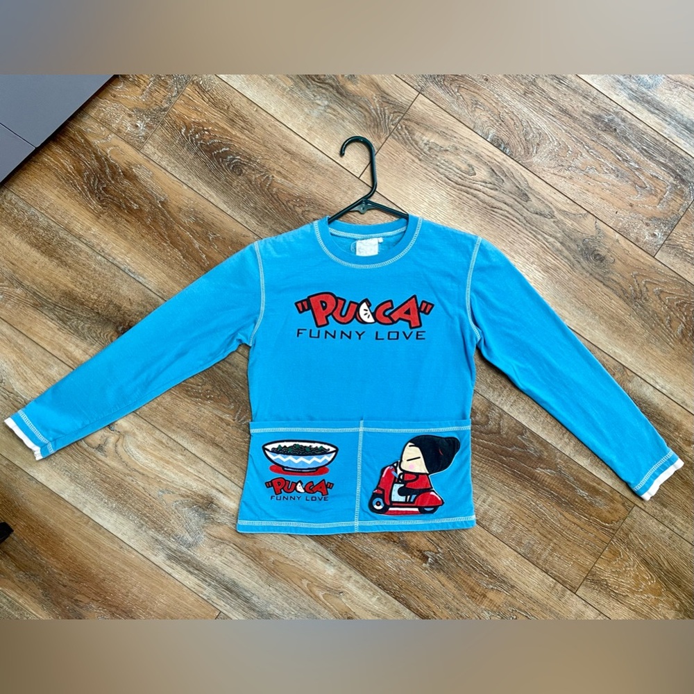 Y2K “Pucca Funny Love” Scooter girl and Ramen top! Rare